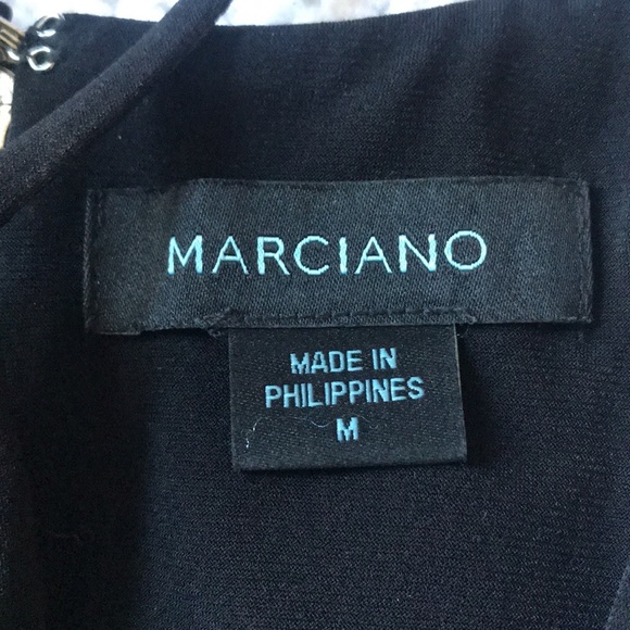 Marciano Black Front Cross Crop Top High Neck Size Medium - Picture 9 of 11